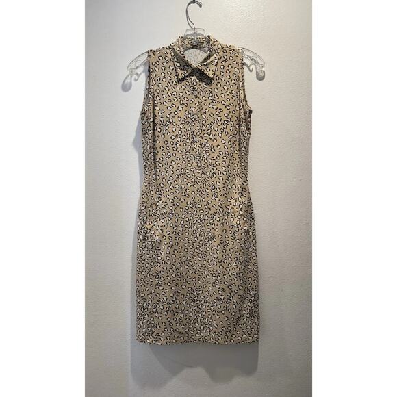 J. McLaughlin Size Small Animal Print Catalina Cloth Sleeveless Shirt Dress READ - Picture 1 of 7